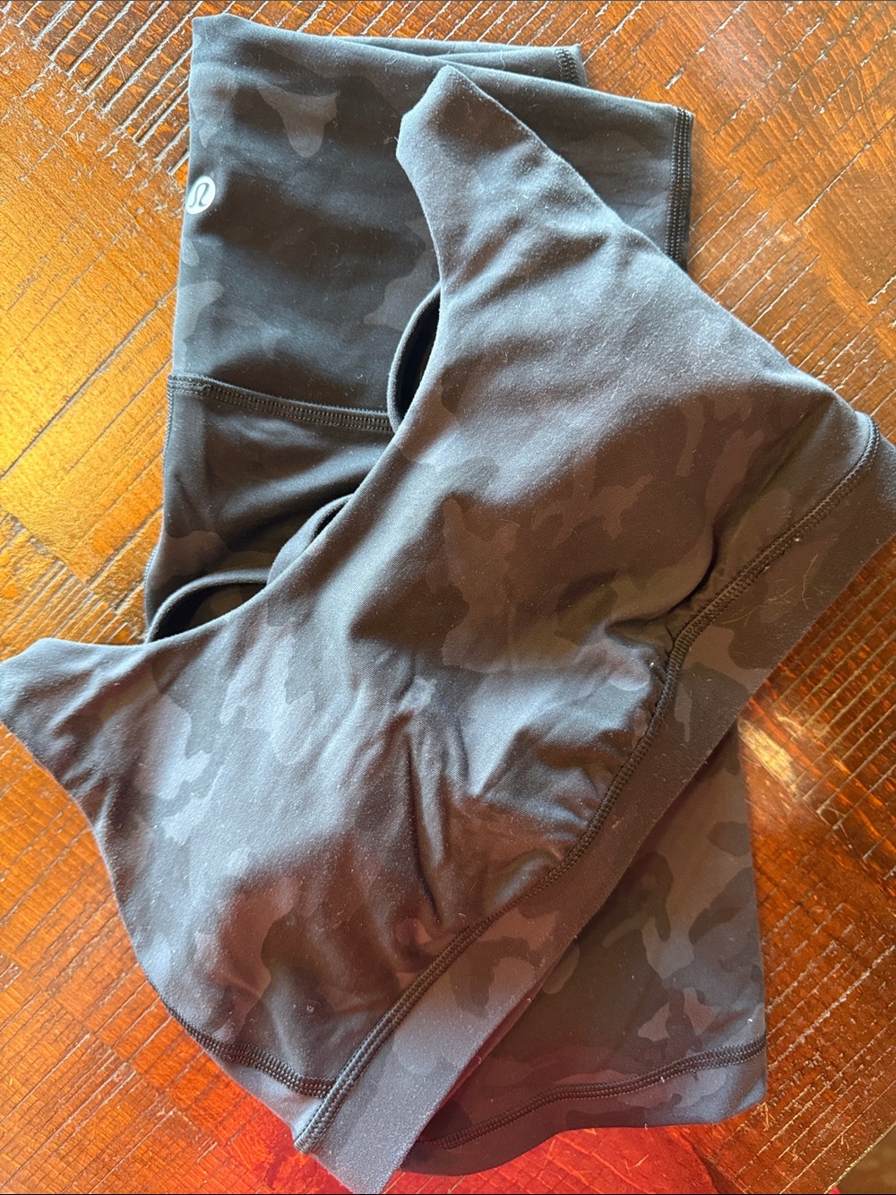 lululemon athletica Sports Bra & Bike Short Black Camo Set